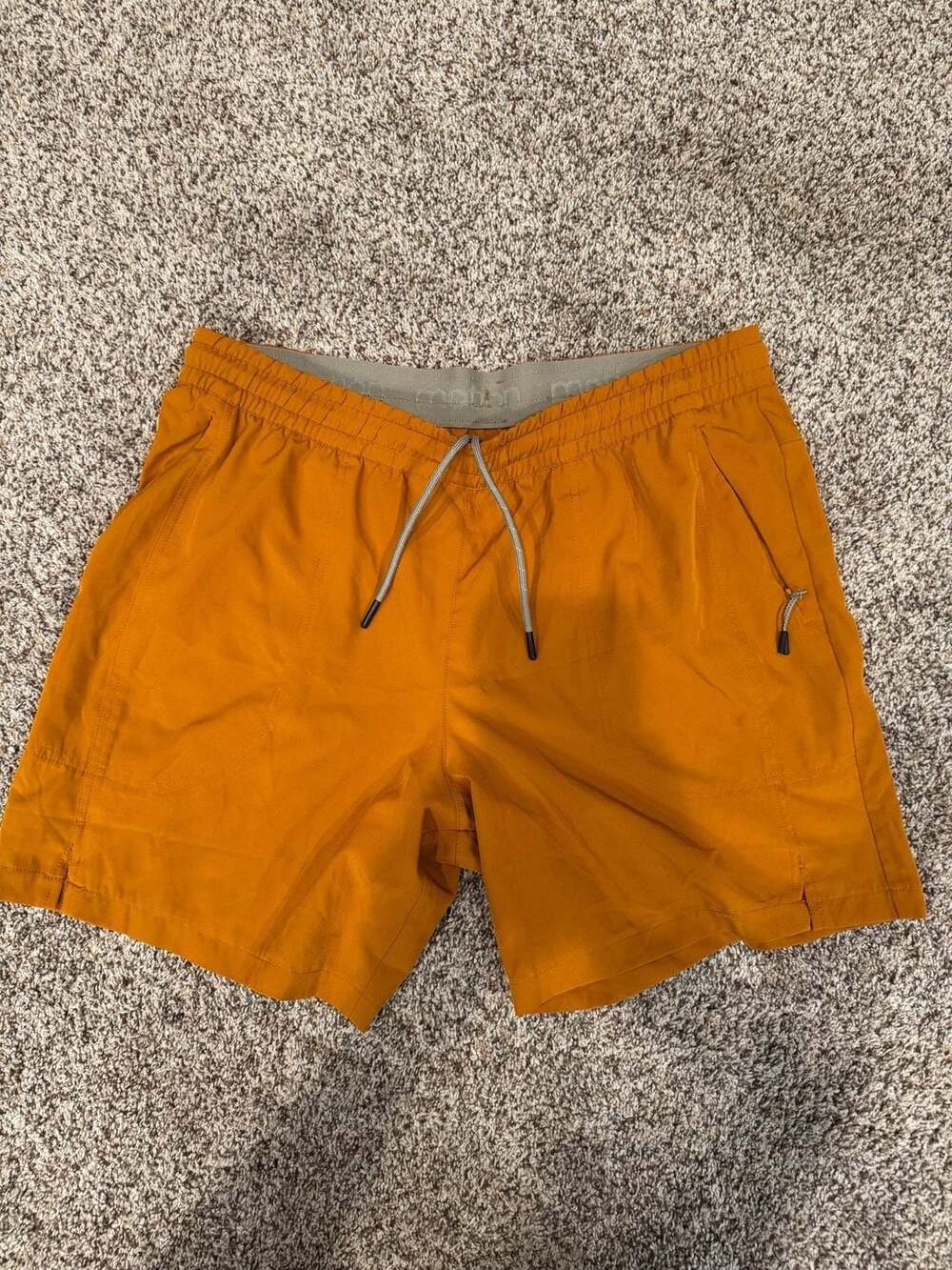 All in Motion Men's Burnt Orange Athletic Drawstring Shorts